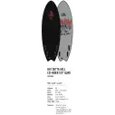 Planche de surf softboard Ocean & Earth Bat Outta Hell EZI-Rider 5'6 Quad