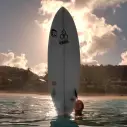 Surfplank Channel Island Zwart en Wit