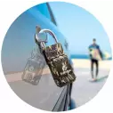 Vorhängeschloss-schlüssel-auto-Surf Logic