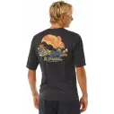 UV Tee Shirt Rip Curl MASON PIPE SURFLITE WASHED BLACK